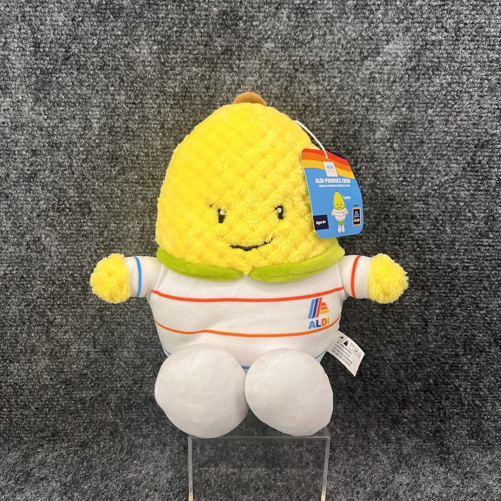 NWT ALDI Play Produce Crew Carter Corn Plush Stuffed Toy Super Soft
